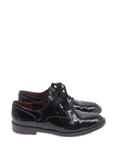 Pre-owned Marc Jacobs Vintage Lace-up Patent Leather Shoes In Black