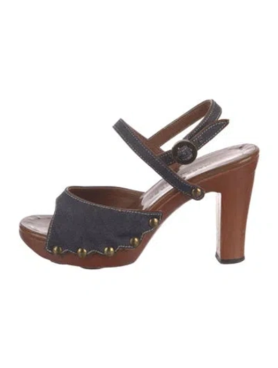 Pre-owned Marc Jacobs Vintage Late 1990's - Early 2000's Sandals In Blue/brown