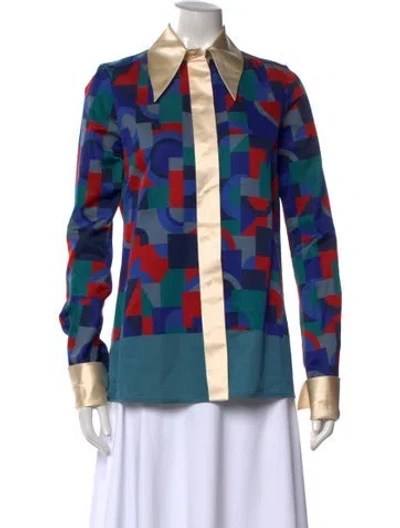 Pre-owned Marc Jacobs Vintage Late 2000's - Early 2010's Button-up Top In Blue