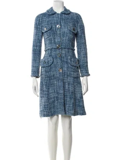 Pre-owned Marc Jacobs Vintage Late 2000's - Early 2010's Trench Coat In Blue