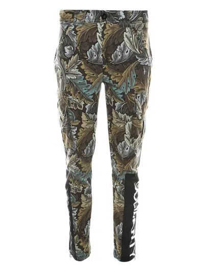 Pre-owned Marc Jacobs Vintage Leaf-print Cargo Trousers