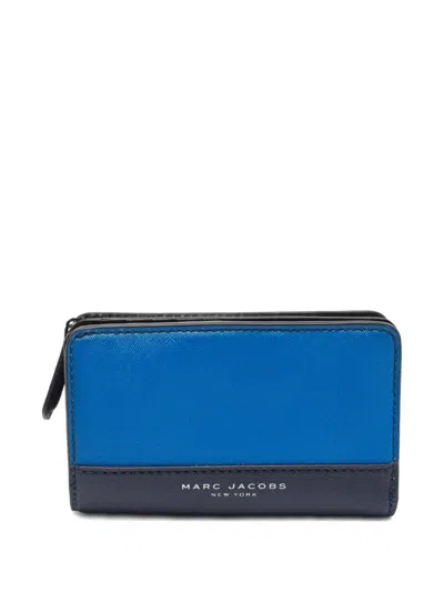 Pre-owned Marc Jacobs Vintage Leather Bi-fold Wallet In Blue
