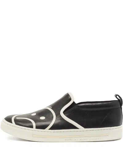 Pre-owned Marc Jacobs Vintage Leather Slip-on Sneakers