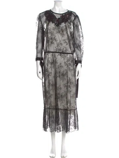Pre-owned Marc Jacobs Vintage Long Dress In Black