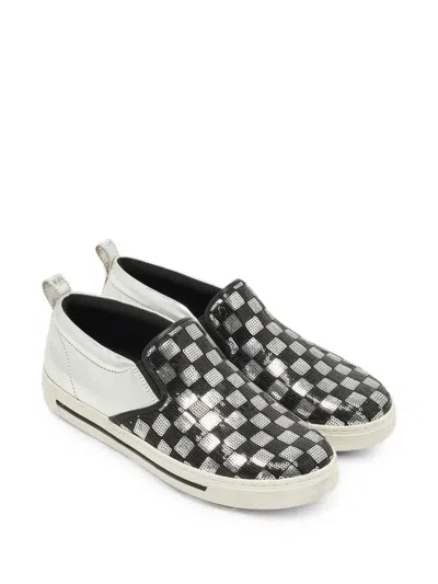 Pre-owned Marc Jacobs Vintage Mercer Sequin-embellished Sneakers In Silver