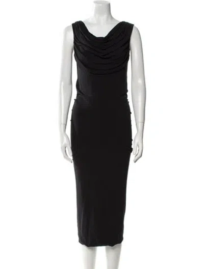 Pre-owned Marc Jacobs Vintage Midi Length Dress In Black