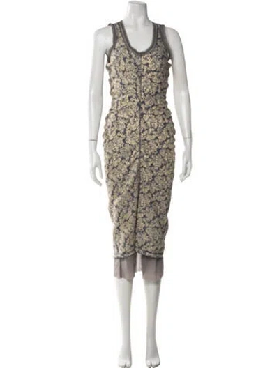 Pre-owned Marc Jacobs Vintage Midi Length Dress In Blue