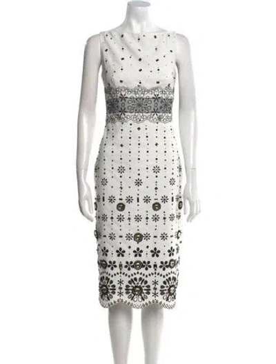 Pre-owned Marc Jacobs Vintage Midi Length Dress In White