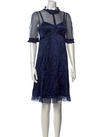 Pre-owned Marc Jacobs Vintage Mini Dress In Blue