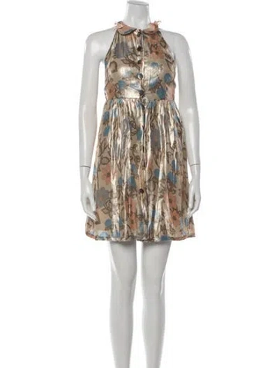 Pre-owned Marc Jacobs Vintage Mini Dress In Gold