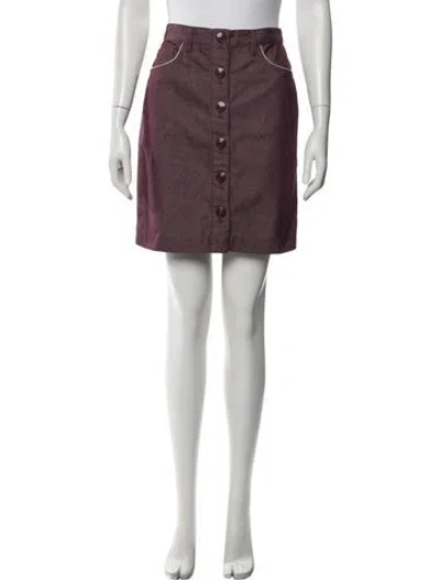 Pre-owned Marc Jacobs Vintage Mini Skirt In Burgundy