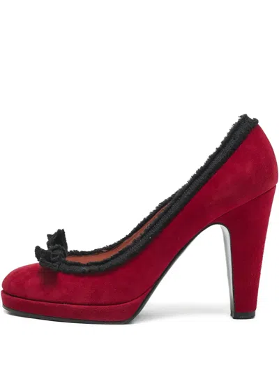 Pre-owned Marc Jacobs Vintage  100mm Frayed Suede Pumps