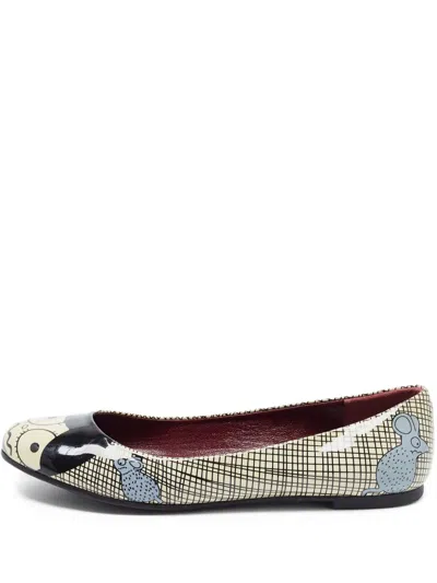 Pre-owned Marc Jacobs Vintage  Graphic-print Ballet Flats
