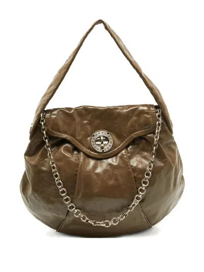 Pre-owned Marc Jacobs Vintage  Leather Chain-detail Shoulder Bag In Brown