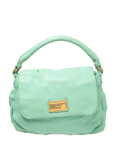 Pre-owned Marc Jacobs Vintage  Q Lil Ukita Rolled Handle Leather Tote Bag In Green