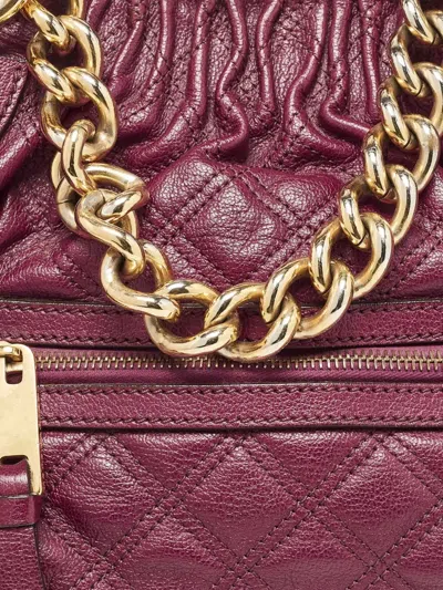 Pre-owned Marc Jacobs Vintage Quilted Chain Tote Bag In Red