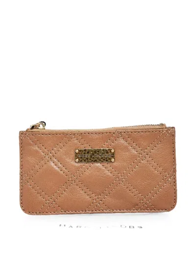 Pre-owned Marc Jacobs Vintage Quilted Logo-detail Wallet In Brown
