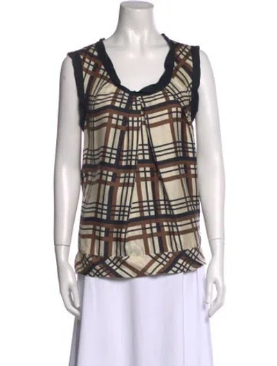 Pre-owned Marc Jacobs Vintage Silk Top In Neutral