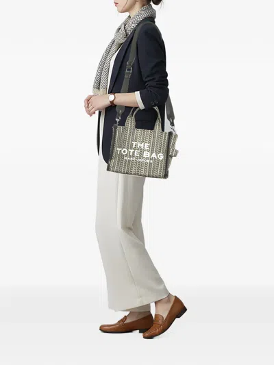 Pre-owned Marc Jacobs Vintage Small The Monogram Jacquard Tote Bag In Gray