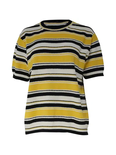 Pre-owned Marc Jacobs Vintage Striped Crewneck Top In Yellow