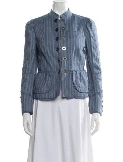 Pre-owned Marc Jacobs Vintage Striped Jacket In Blue