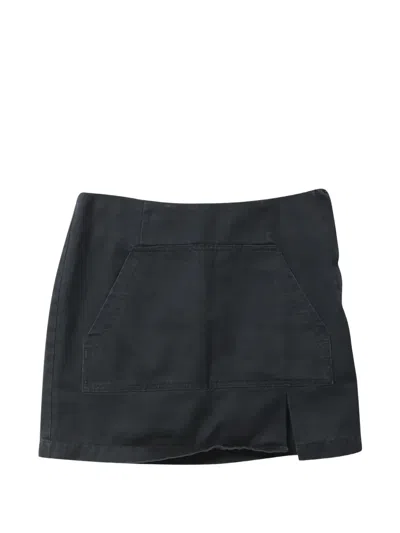 Pre-owned Marc Jacobs Vintage Zip-up Mini Skirt In Black