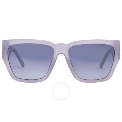 Marc Jacobs Violet Shaded Rectangular Ladies Sunglasses Marc 646/s 0b1p/dg 57 In Grey / Violet