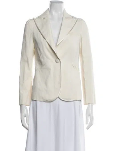 Pre-owned Marc Jacobs Virgin Wool Blazer In White