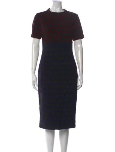 Pre-owned Marc Jacobs Virgin Wool Knee-length Dress In Blue