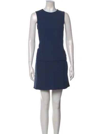 Pre-owned Marc Jacobs Virgin Wool Long Dress In Blue