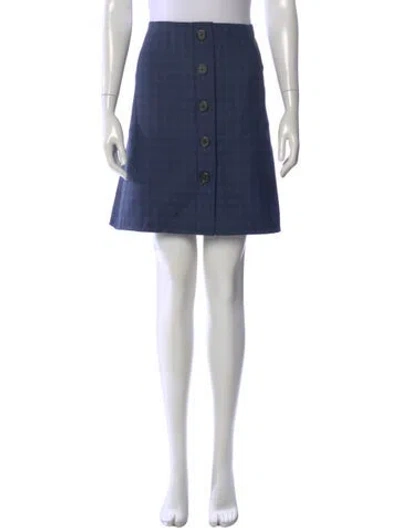 Pre-owned Marc Jacobs Virgin Wool Mini Skirt In Blue
