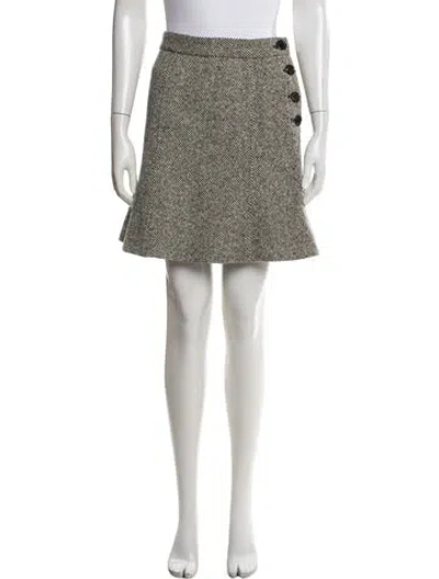 Pre-owned Marc Jacobs Virgin Wool Mini Skirt In Blue