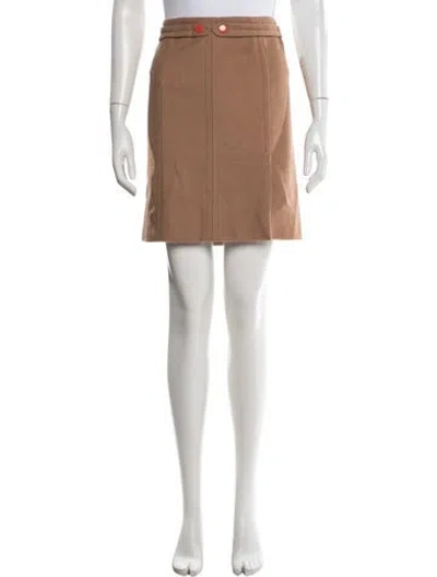 Pre-owned Marc Jacobs Virgin Wool Mini Skirt In Brown