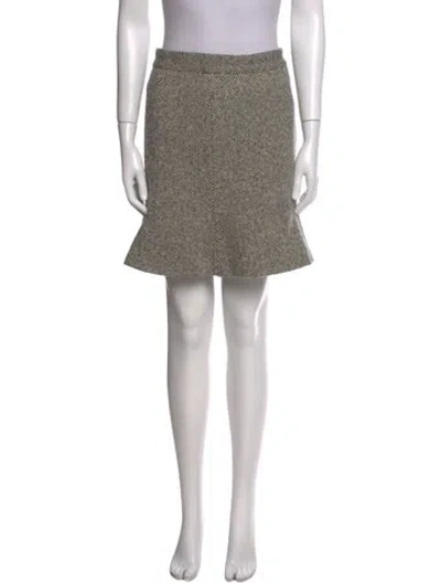 Pre-owned Marc Jacobs Virgin Wool Mini Skirt In Neutral