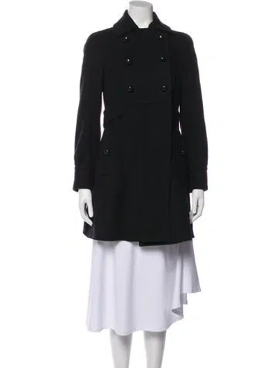 Pre-owned Marc Jacobs Virgin Wool Peacoat In Black