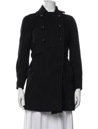 Pre-owned Marc Jacobs Virgin Wool Peacoat In Black