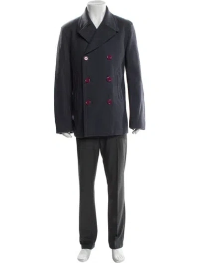 Pre-owned Marc Jacobs Virgin Wool Peacoat In Gray