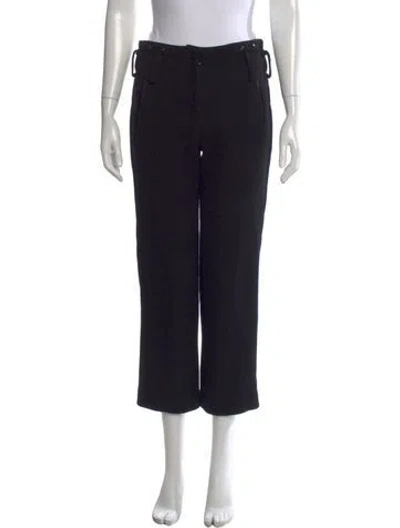 Pre-owned Marc Jacobs Virgin Wool Straight Leg Pants In Black