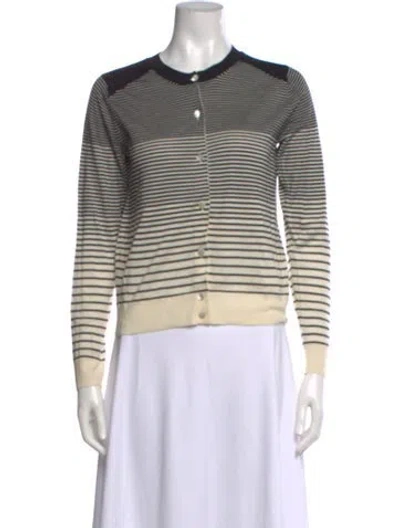 Pre-owned Marc Jacobs Virgin Wool Striped Button-up Top
