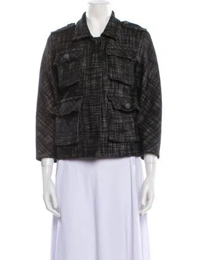 Pre-owned Marc Jacobs Virgin Wool Tweed Pattern Jacket In Multi