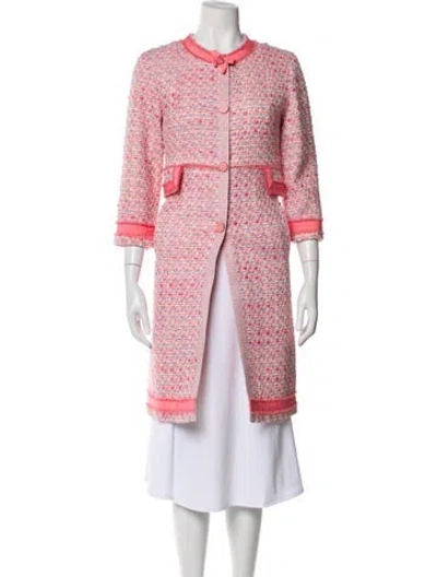 Pre-owned Marc Jacobs Virgin Wool Tweed Pattern Trench Coat In Multi