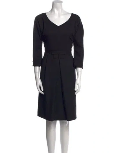 Pre-owned Marc Jacobs V-neck Knee-length Dress In Black