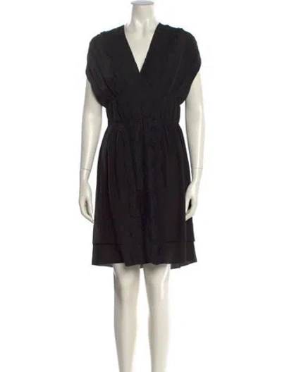 Pre-owned Marc Jacobs V-neck Knee-length Dress In Black