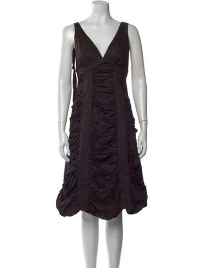 Pre-owned Marc Jacobs V-neck Knee-length Dress In Black