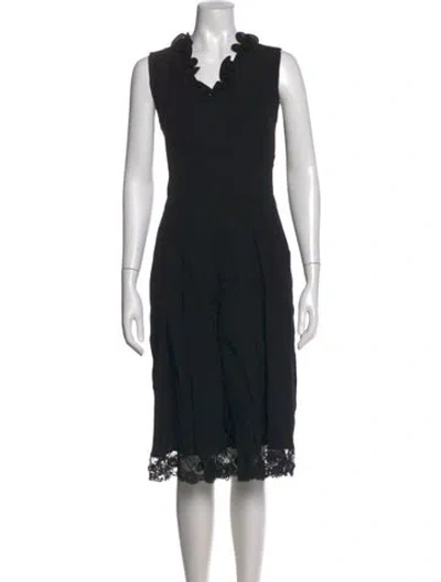 Pre-owned Marc Jacobs V-neck Knee-length Dress In Black