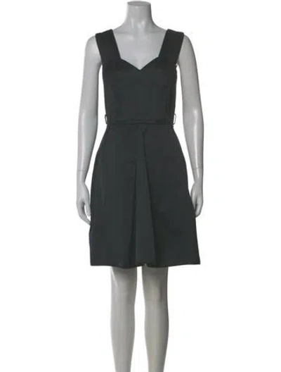 Pre-owned Marc Jacobs V-neck Knee-length Dress In Gray