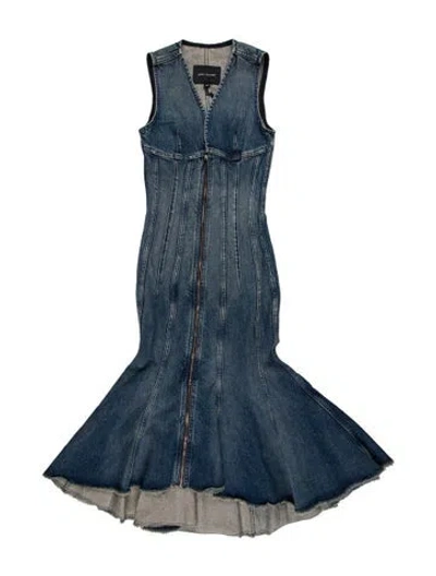 Pre-owned Marc Jacobs V-neck Long Dress W/ Tags In Blue