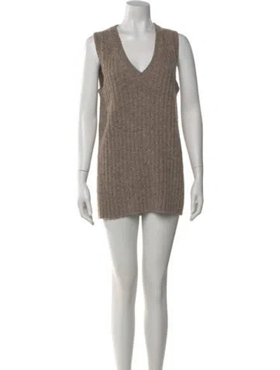 Pre-owned Marc Jacobs V-neck Mini Dress In Neutral