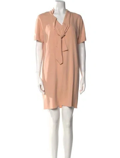 Pre-owned Marc Jacobs V-neck Mini Dress In Pink
