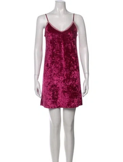 Pre-owned Marc Jacobs V-neck Mini Dress In Pink